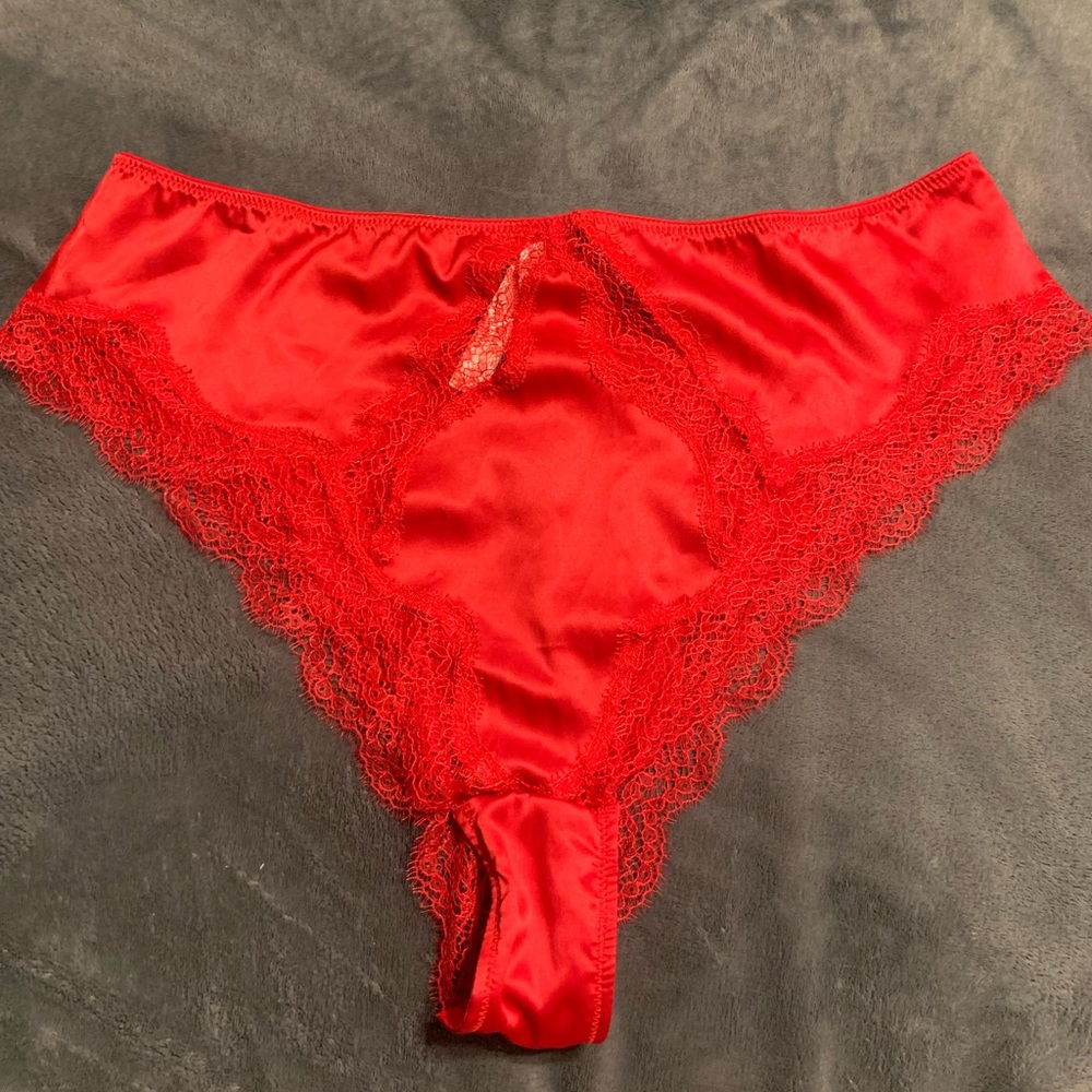 Victoria’s Secret Red Cheeky Lace Panty